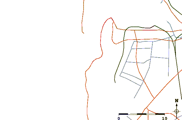 Carreteras y ríos cerca de La Lagune