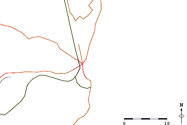 Carreteras y ríos cerca de La Perla (Mar del Plata)