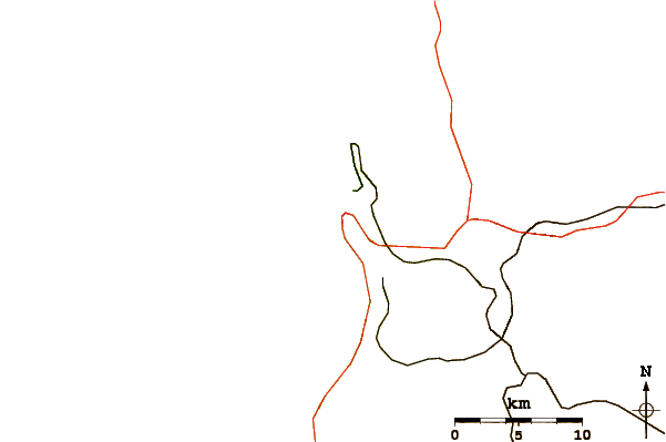 Carreteras y ríos cerca de La Punta Uno