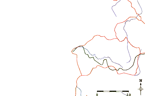 Carreteras y ríos cerca de La Puntilla - Pichilemu