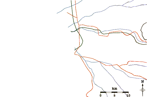 Carreteras y ríos cerca de La Puntilla