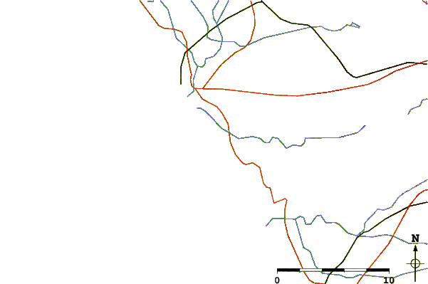Carreteras y ríos cerca de La Sauzaie