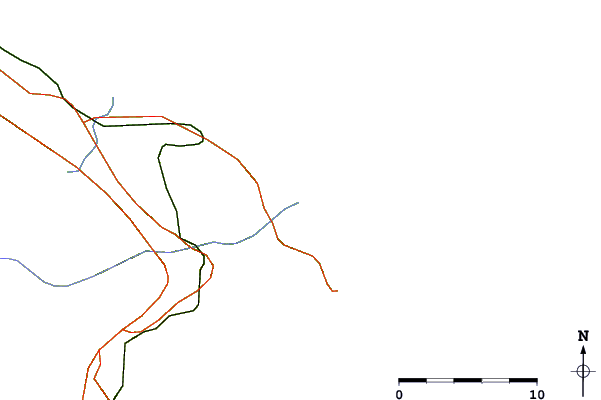 Carreteras y ríos cerca de La Siesta