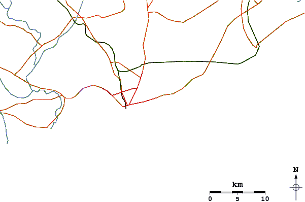 Carreteras y ríos cerca de Labadi Beach