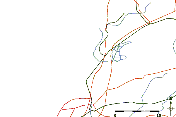 Carreteras y ríos cerca de Labenne Ocean