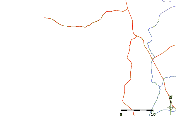 Carreteras y ríos cerca de El Laberinto