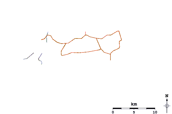 Carreteras y ríos cerca de Lacona or Tallinucci (Elba)