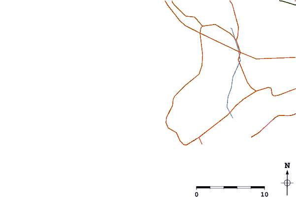 Carreteras y ríos cerca de Lagoa de Albufeira