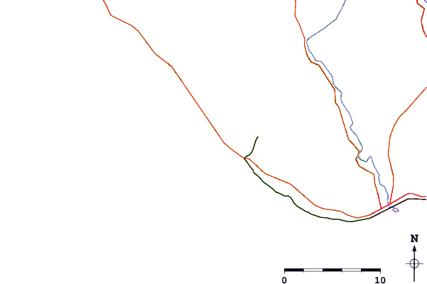 Carreteras y ríos cerca de Laguna Creek