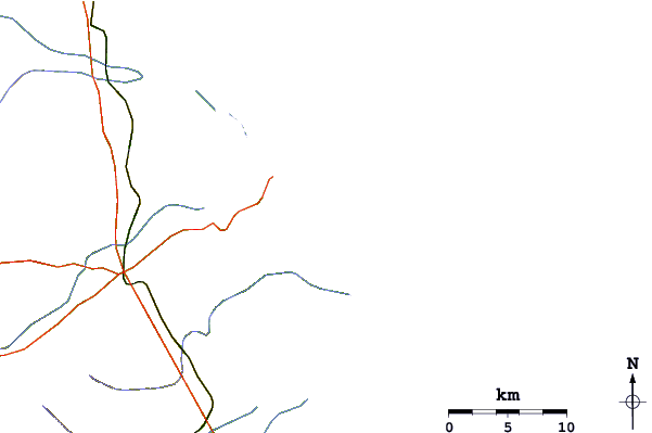 Carreteras y ríos cerca de Lajao (Baia dos Golfinhos)