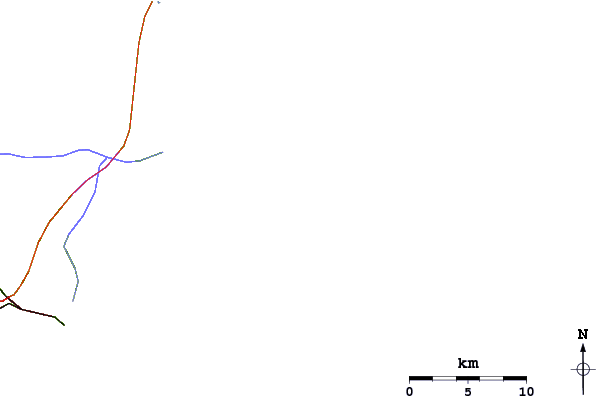 Carreteras y ríos cerca de Laje Rasa