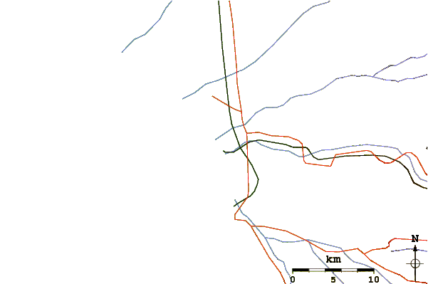 Carreteras y ríos cerca de Las Machas