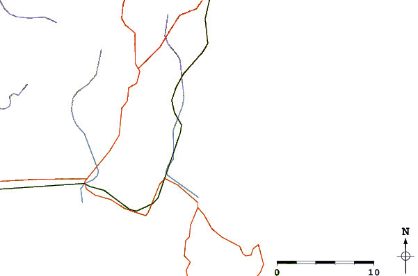 Carreteras y ríos cerca de Last Chance