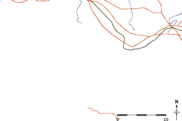 Carreteras y ríos cerca de Le Fort Bloque