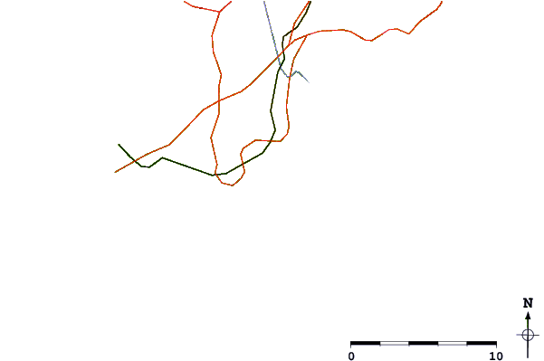 Carreteras y ríos cerca de Le Goudoul