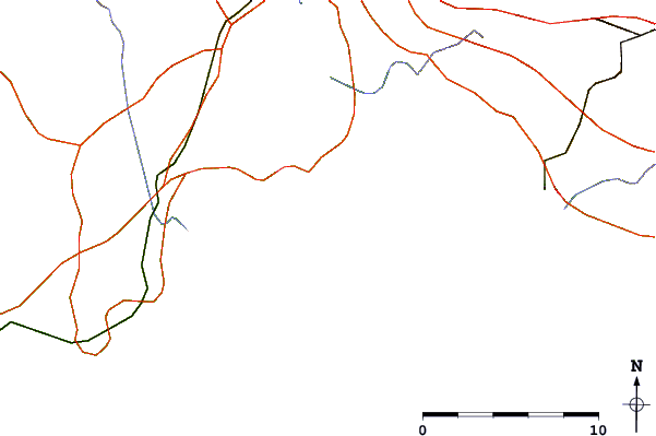 Carreteras y ríos cerca de Le Letty