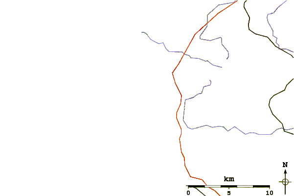 Carreteras y ríos cerca de Le Rozel