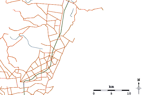 Carreteras y ríos cerca de Leithfield Beach