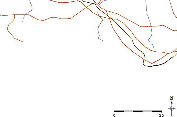 Carreteras y ríos cerca de Le Kerou