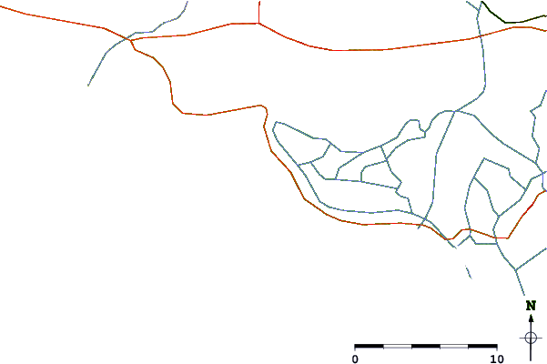 Carreteras y ríos cerca de Les Conches