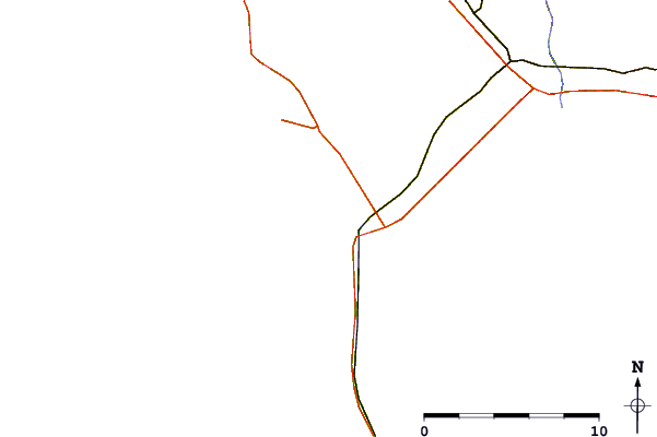 Carreteras y ríos cerca de Les Crevettes Ste Barbe