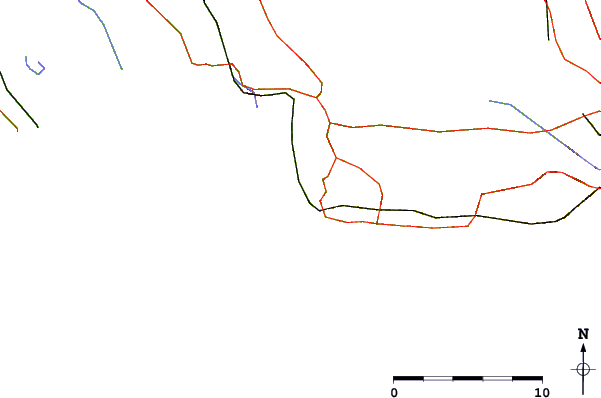 Carreteras y ríos cerca de Les Laurons