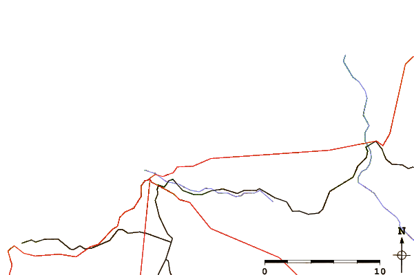 Carreteras y ríos cerca de Le Petits Dalles