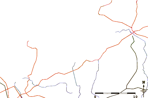 Carreteras y ríos cerca de La Plate