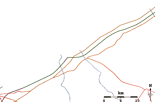 Carreteras y ríos cerca de Les Sablettes