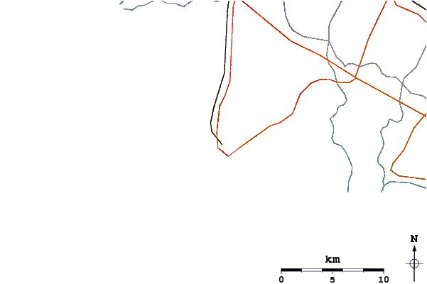 Carreteras y ríos cerca de Lido Garda (Anzio)