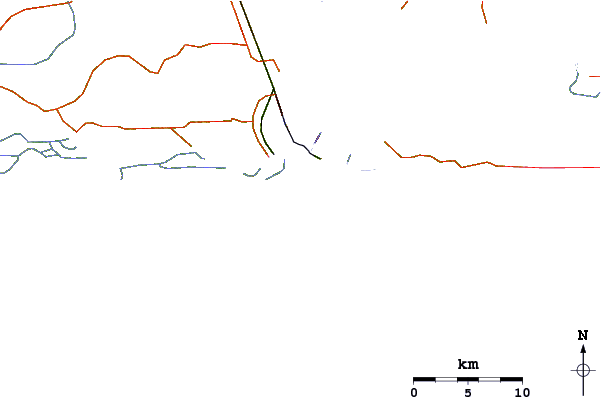 Carreteras y ríos cerca de Lighthouse Beach