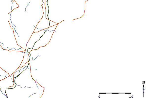 Carreteras y ríos cerca de Little Bombie