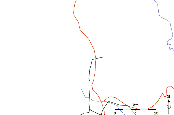 Carreteras y ríos cerca de Little River Clam Beach
