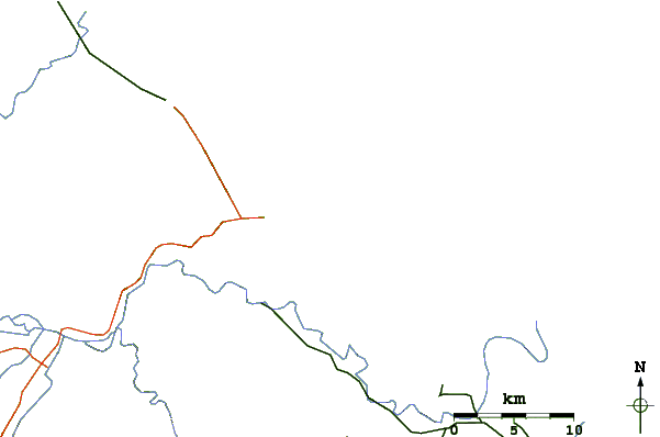 Carreteras y ríos cerca de Little Shoal