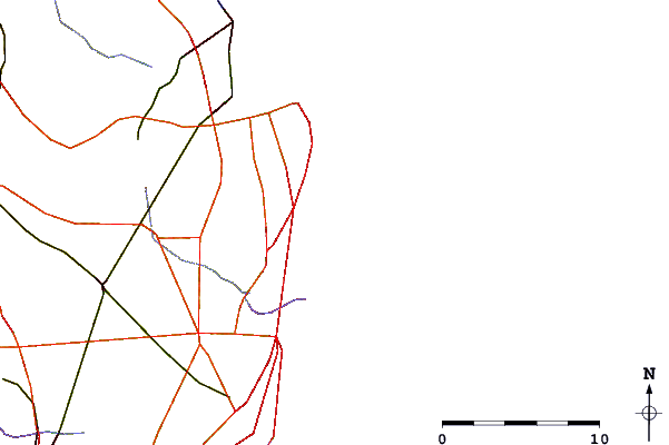 Carreteras y ríos cerca de Loch Arbor