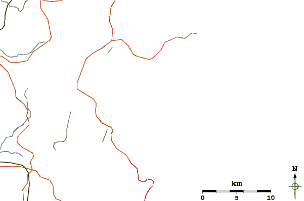 Carreteras y ríos cerca de Long Bay Reef