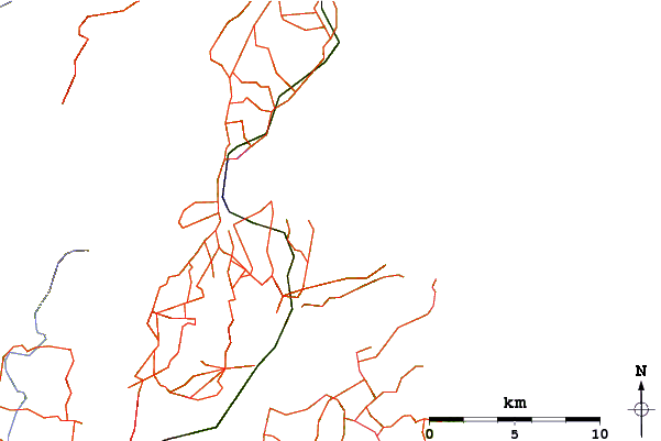 Carreteras y ríos cerca de Otago Peninsula - Long Beach
