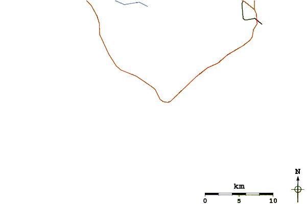 Carreteras y ríos cerca de Los Lances