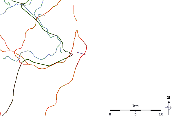 Carreteras y ríos cerca de Lowestoft