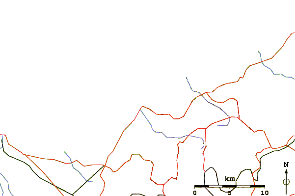 Carreteras y ríos cerca de Lu Bagnu
