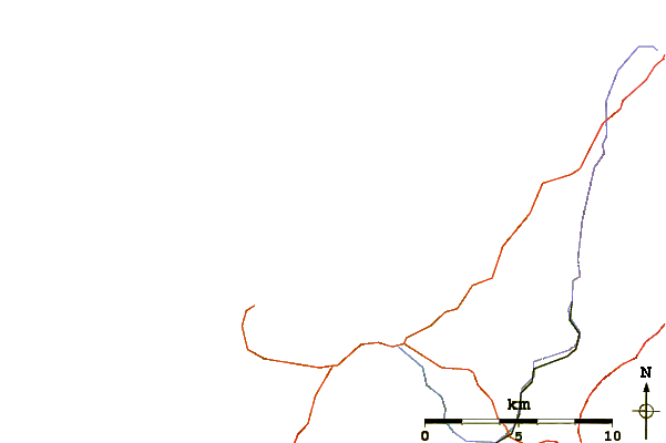 Carreteras y ríos cerca de Lundy Bay
