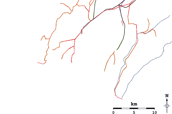 Carreteras y ríos cerca de Lyall Bay