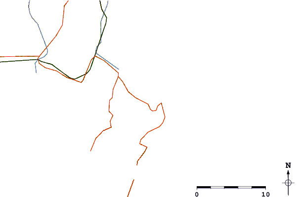 Carreteras y ríos cerca de Mahia Spit