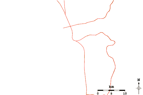 Carreteras y ríos cerca de Manini Beach