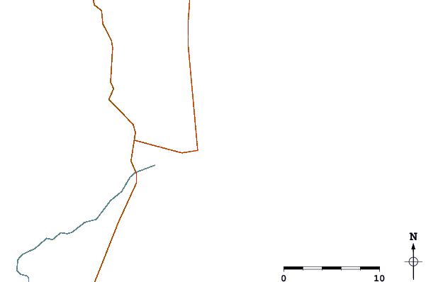 Carreteras y ríos cerca de Mar de Ajó