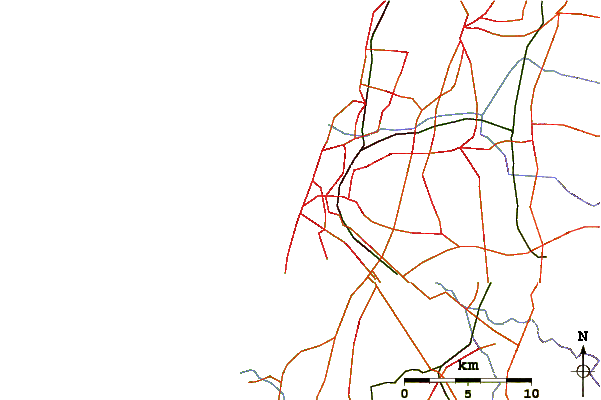 Carreteras y ríos cerca de Maravi
