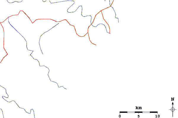Carreteras y ríos cerca de Mbomvu