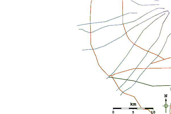 Carreteras y ríos cerca de Middleton Bay