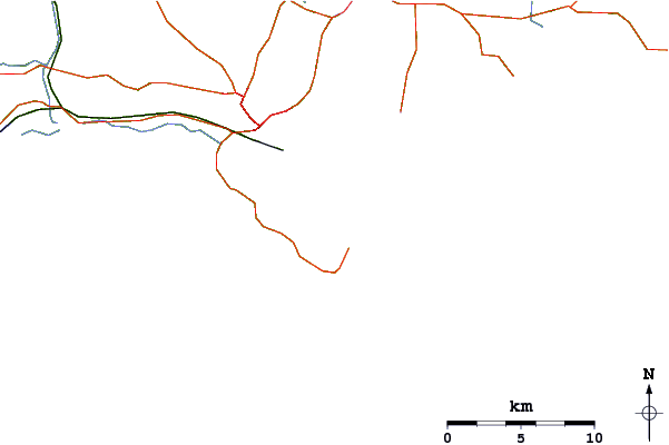 Carreteras y ríos cerca de Middleton Beach