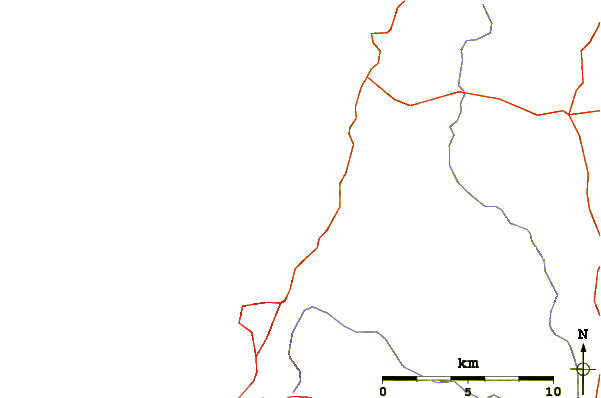 Carreteras y ríos cerca de Milook